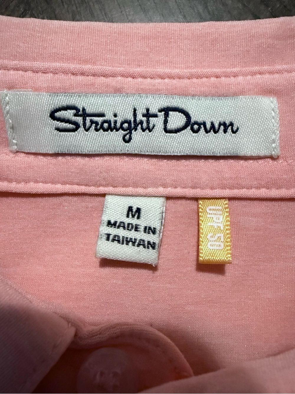 Straight Down Men's Coral Classic Golf Polo UPF 50+ EUC sz-M - Picture 6 of 7